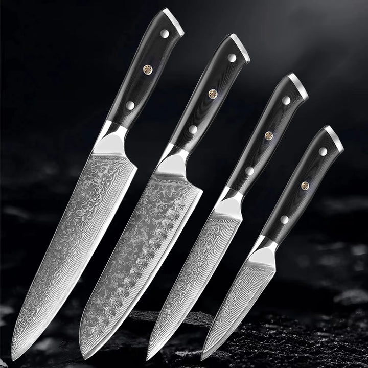 Akarui (あかるい) Japanese Santoku Chef Knife with Ebony Handle