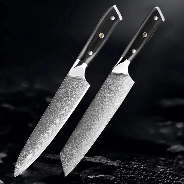 Akarui (あかるい) Japanese Santoku Chef Knife with Ebony Handle