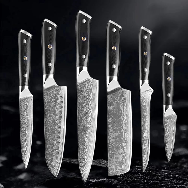 Akarui (あかるい) Japanese Santoku Chef Knife with Ebony Handle