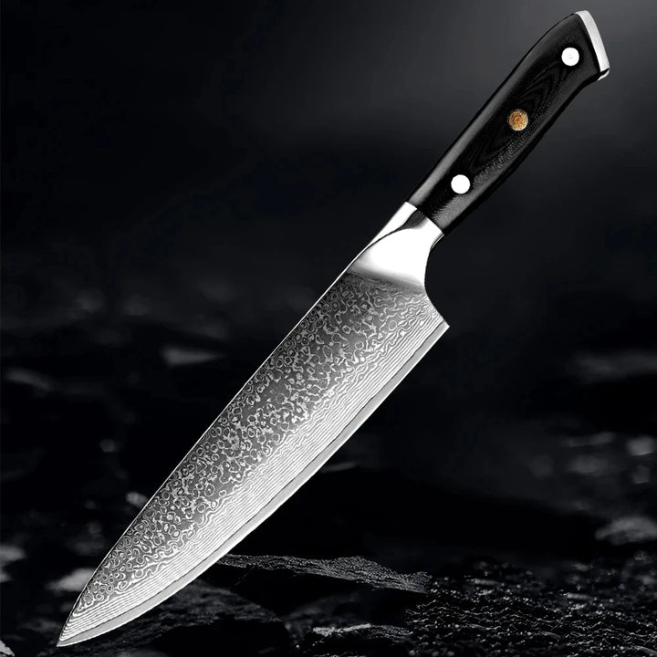 Akarui (あかるい) Japanese Santoku Chef Knife with Ebony Handle