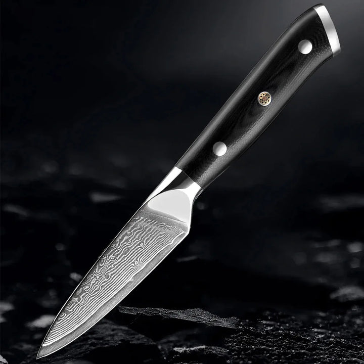 Akarui (あかるい) Japanese Santoku Chef Knife with Ebony Handle